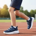 thumbnail image 4 of YHOON Boys Girls Shoes Slip on Lightweight Running Tennis Sneakers Walking School Kids Shoes Navy Blue Little Kid Size 12, 4 of 8