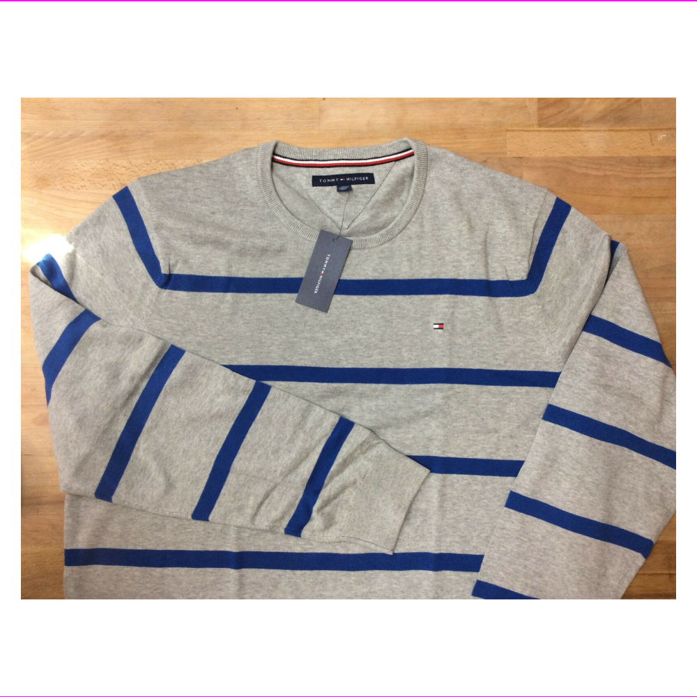 $65 Tommy Hilfiger Men's Cotton  Gray Crew Neck Sweater Size: 2XL - image 2 of 2