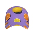 thumbnail image 2 of Disketp Yellow Lemon And Orange Print Baseball Caps For Outdoor Sports Fashion Casual Outdoor Caps Men Women, 2 of 9