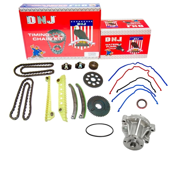 DNJ TK41555WP Timing Chain Kit with Water Pump Fits Cars & Trucks 02-04 Ford 4.6L V8 SOHC 16V