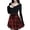 06-Red275, variant on XIAONU Plaid Print Skirt For Women High Waist Lace Up Flared A Line Mini Skirt