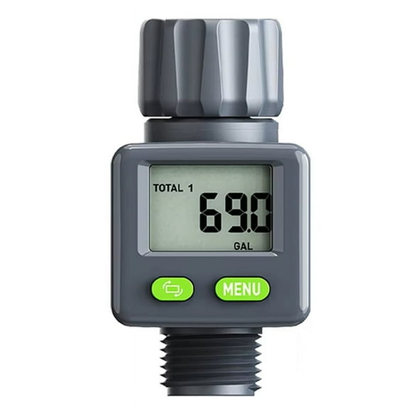 Water  Meter Measure Gallon/Liter Consumption& Rate for Garden Hose Watering RV Water Tank Sprinkler