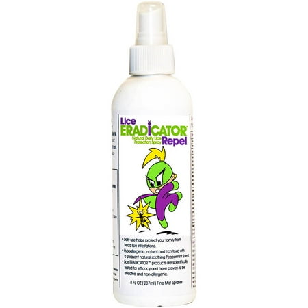 Lice ERADICATOR Repel Natural Homeopathic Daily Lice Protection Spray, 8 (Best Natural Lice Killer)