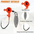 thumbnail image 5 of OROOTL Crappie Fishing Jig Heads Kit,5pcs Underspin Lures with Spin Blade Eye Ball Painted Jigs Hooks, 5 of 9