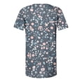 thumbnail image 5 of QQAMB Tops for Women Trendy Floral Short Sleeve Button Up V-Neck Tunic Shirts Casual Summer Plus Size Blouses Multicolor L, 5 of 5
