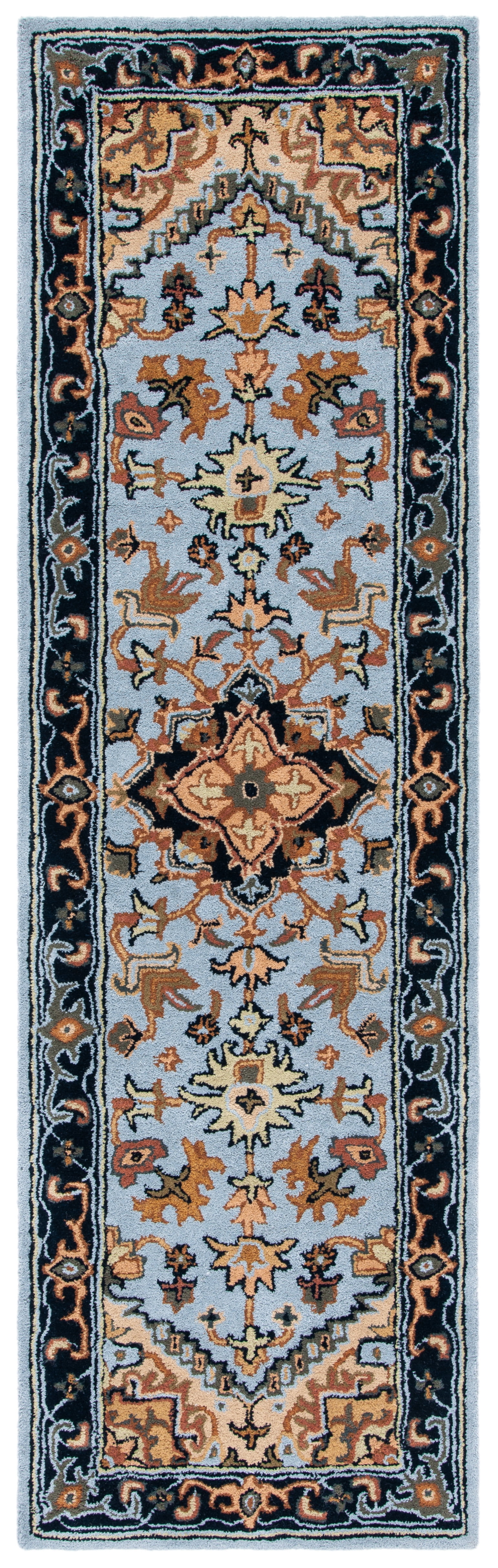 Safavieh Heritage York Oriental Wool Runner Rug, Blue/Light Brown, 2'3" x 8'