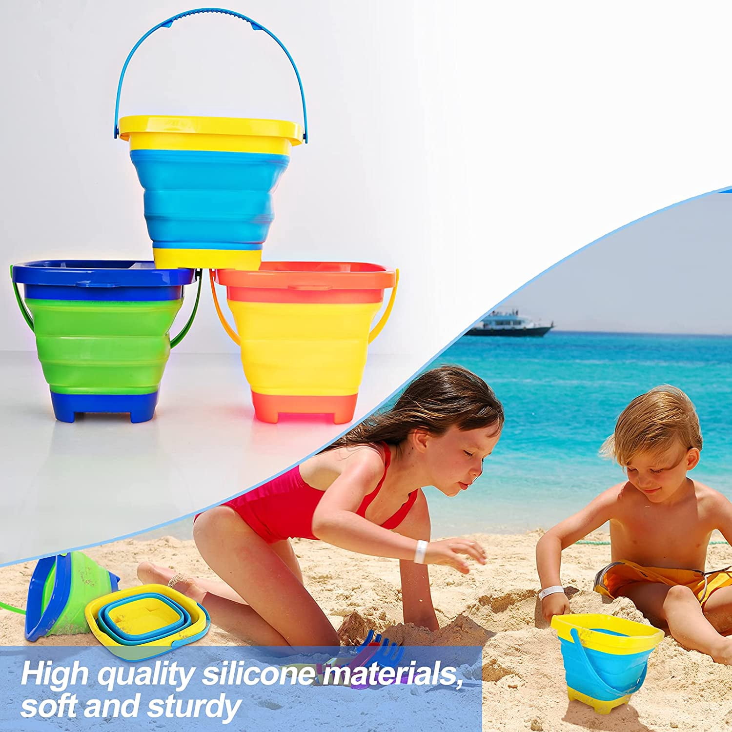 Beach Toys For Kids Beach Sand Toys Set For Kids, Silicone
