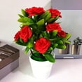 thumbnail image 4 of Artificial Flower Eco-friendly Washable 4 Colors Bonsai Pot Plant for Home, 4 of 10
