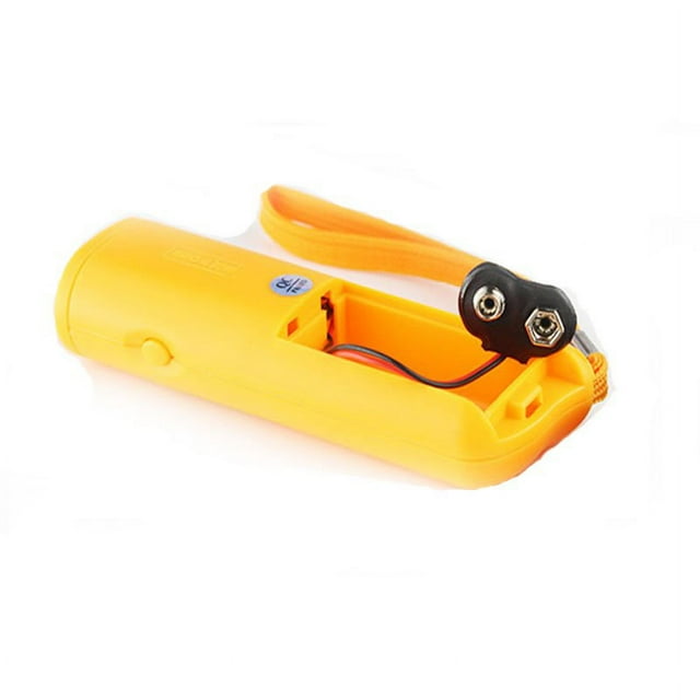 3 In 1 Ultrasonic Dog Repellent Trainer Device with LED Light Anti Barking Stop Bark for Your Safety and Train Your Dog (Yellow)