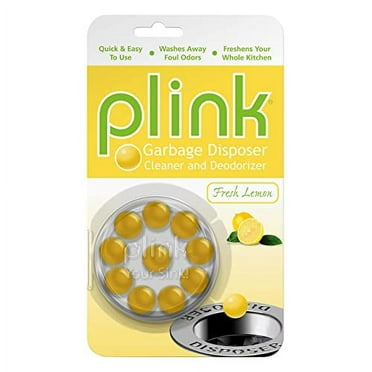 Plink Garbage Disposal Freshener & Cleaner, Washes Away Foul Odors, Lemon Scent, 10 Uses per Pack, 3-Pack