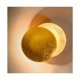 thumbnail image 1 of Lámpara de pared de latón con luz cálida de 7 W para dormitorio, lámpara de luna para dormitorio, lámpara de escalera de pasillo con eclipse solar, 20 cm, 1 of 5