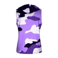 thumbnail image 4 of Mifsaly Mens Workout Tank tops Camo Print Sleeveless Hooded Shirts Breathable Lightweight Muscle Fit Training Performance Activewear Purple,XXL, 4 of 9
