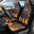thumbnail image 2 of Xoenoiee Universal Fit Car Seat Covers Rottweiler Dog Flame Print, Breathable Vehicle Front Bucket Seat Protector for Most Car SUV Truck Sedan or Van, 2 of 6