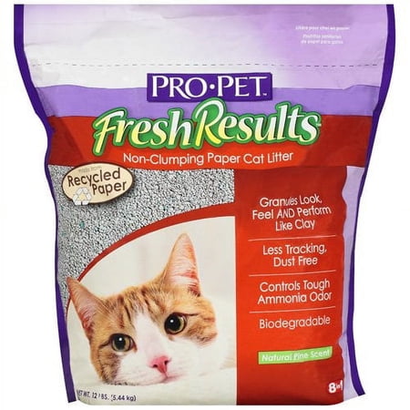 Pro-Pet: Fresh Results Non-Clumping Paper Pine Scent Cat Litter, 12 Lb