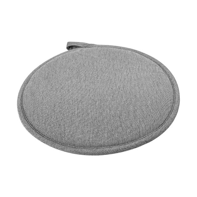 Cojín circular para silla, cojín antideslizante para el suelo, cojín para taburete, cojín para asiento para yoga, interior, exterior, comedor, jardín Gris claro