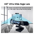 thumbnail image 4 of 120° Wide-Angle Lens 1080P 2K 4K HD USB PC Webcam For Online Class, Exam, Video Conference,  & Play, No Drive Needed, 4 of 6