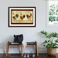 thumbnail image 3 of Art.com Three Roosters Art Print by Viv Eisner, Brown Frame Wall Art, 44" x 32", 3 of 5