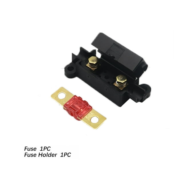 【1Set】 Auto fuse Flat Plate Type 32V Fork Type Bolt Battery Fuse Car Modification Stand 20A 30A 40A 50A 60A 70A - 200A Fuse Box