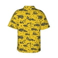 thumbnail image 4 of Xecao Vintage Excavator print Hawaiian shirt - a stylish short-sleeve button-down for men, perfect for casual beach and tropical outings., 4 of 9