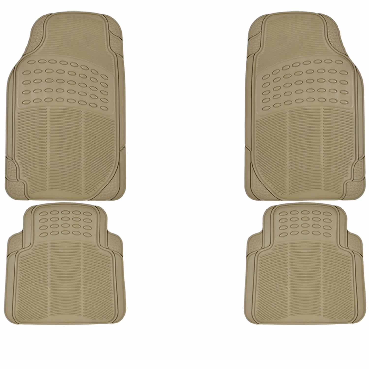 UAA 4pc All weather Rubber Front Rear Utility Rubber Car Floor Mats