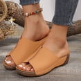 thumbnail image 2 of Mepaouo Summer Sandals for Women 2025 Platform Wedge Slides Arch Support Orthotic Casual Walking Shoes, 2 of 8