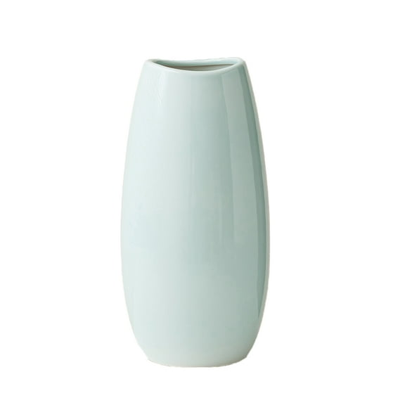 1pcs Ceramic Vase Flower Vase for Home Decor, Modern Decorative Vases for Flowers/Ideal Shelf Decor/Table/Living Room/Office-Large Size,Green