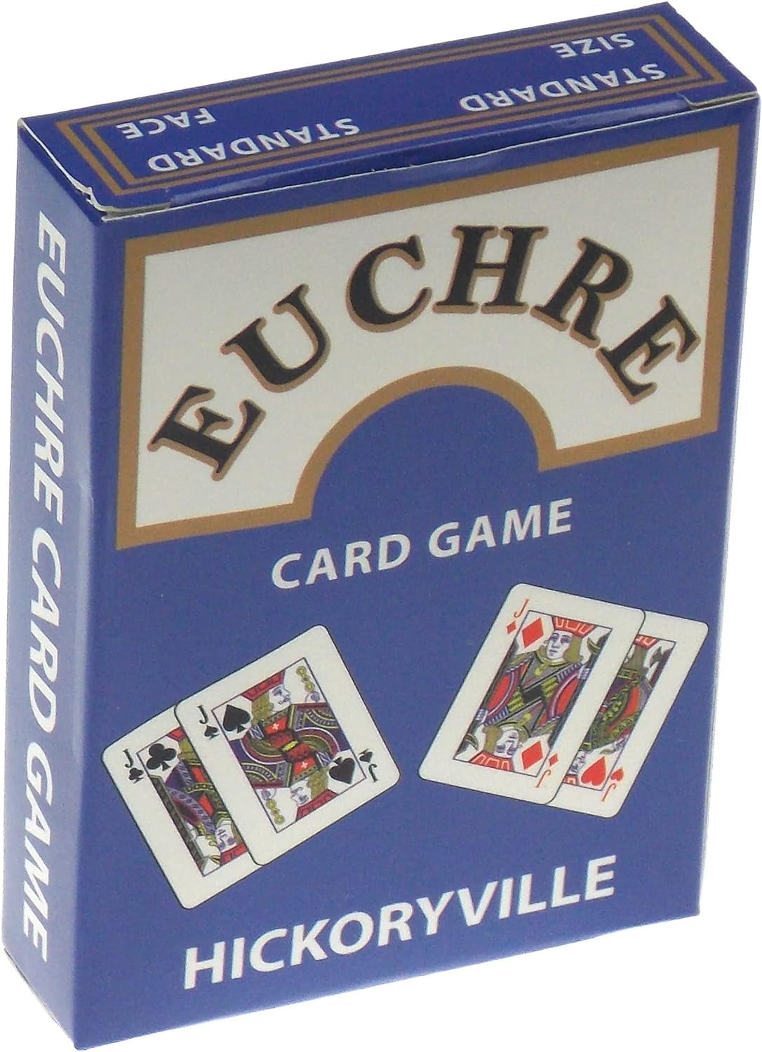 Hickoryville Euchre Playing Cards Bundle - 2 Euchre Decks in One Box with Large 40mm Suit Marker Dice