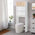 thumbnail image 6 of Better Home Products Ace Over the Toilet Storage Rack in White & Natural Oak, 6 of 9