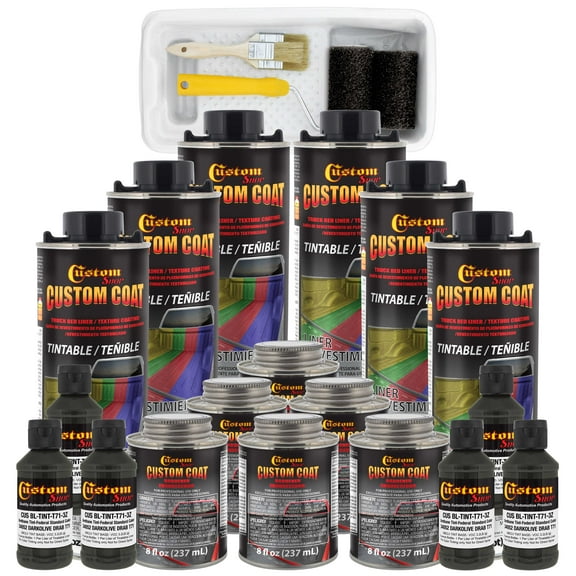 Custom Coat 34052 USMC Dark Olive Drab T71 Urethane Roll-On, Brush-On or Spray-On Truck Bed Liner, 1.5 Gallon Kit with Roller Applicator Kit