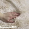 thumbnail image 5 of CAROMIO 5' x 8' Shag Rug for Bedroom Fluffy Soft Area Rugs for Living Room Nursery Kids Room Non Skid Thick Throw Rug, Brown/Beige, 5 of 5