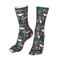 thumbnail image 6 of KLL Coffee Lover Print Print Womens Crew Socks Athletic Middle Tube Long Socks Novelty Socks Gifts For Men, 6 of 7