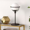 thumbnail image 2 of Henn&Hart 9" Blackened Bronze Metal/Glass Table Lamp, 2 of 8