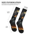 thumbnail image 2 of Lsque Full Moon Black Dragon Pattern Sport Compression Socks for Men & Women 15-20 mmHg Knee High Nurse Pregnant Running Medical and Travel Athletic, 2 of 6