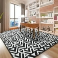 thumbnail image 5 of Lochas Soft Shaggy Rugs Geometric Area Rug Fluffy Carpet for Living Room Fluffy Accent Carpet Home Decor,7'x10',Black, 5 of 7