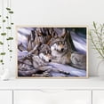 thumbnail image 2 of Cuadros Decorativos 5D DIY diamante pintura lobos en la nieve taladro redondo completo manualidades mosaico regalos Ehuebsd Nuevos Originales, 2 of 9