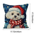 thumbnail image 3 of Dongrere 18x18 Inch Christmas Pillowcase for Home Decor Christmas Dog Cushion Cover Ideal Holiday Gifts for Family & Friend, Dog Lover, 3 of 6