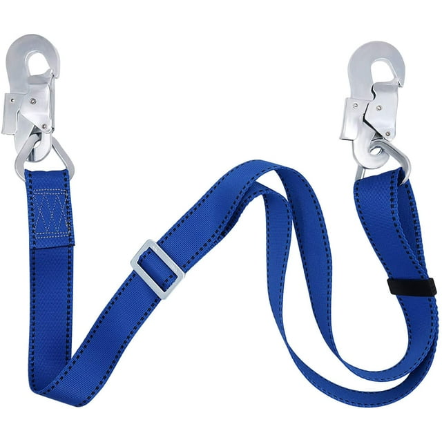 Longe de Protection contre les Chutes, Longe de Sécurité Protection contre les Chutes, Ceinture de Sécurité Réglable, de 4 Pieds à 6 Pieds en Plein Air Sangles de Ceinture d'Escalade avec de Grands Crochets