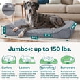 thumbnail image 3 of FurHaven Orthopedic Dog Bed for Large Dogs, Luxe Lounger Contour Mattress, Cool Gel-Top Foam with a Solid Orthopedic Foam Base for Joint Support, Washable Cover, Jumbo Plus XXL, Faux Fur & Suede, Gra, 3 of 9