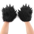thumbnail image 3 of Yvsxxv Black Plush 3D Animal Paw Winter Warm Gloves Cute Handwear, 3 of 7
