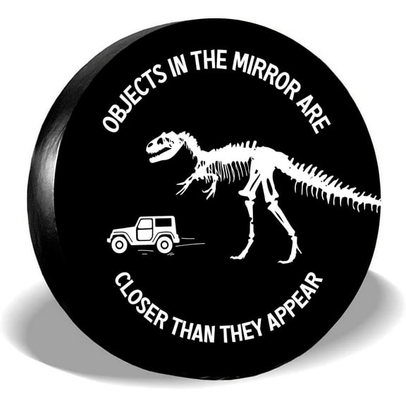 Dinosaur Pattern Universal Tire Cover Spare Tire Cover Dust-Proof Tire Covers for Jeep RV SUV Truck Travel Trailer Camper Accessories(14" Fit 23-27inch Tire Diameter)
