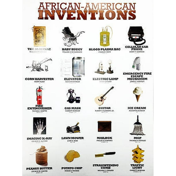 African American Inventors Poster White 18x24