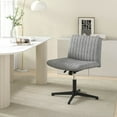 thumbnail image 2 of Costway Criss Cross Legged Office Chair Ergonomic Mid Back Computer Desk Chair Gray, 2 of 9