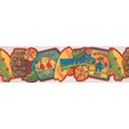 thumbnail image 2 of Plage Tropicale Île Vivant Bikini Hutte Coloré Papier Peint Bord Rétro Design, Rouleau 15' x 6,5', 2 of 3