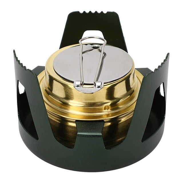 Backpacking Stove, Portable Brass Widely Used Mini Alcohol Stove For Home Gray,Black,Dark Green