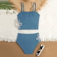 thumbnail image 5 of Kiijoy Girls Flower Cutout Bikini Set Spaghetti Strap Swimsuit Bathing Suit, Sizes 4-16, 5 of 5