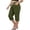 Green, variant on Hvogkswy Plus Size Capris for Women Solid Color Drawstring Casual Linen Capri Pants Outdoor Sport Hiking Capris Pants with Pockets