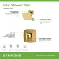 thumbnail image 6 of Symmons S5691STN15TRM Oak Shower Only Trim Package - Nickel, 6 of 7
