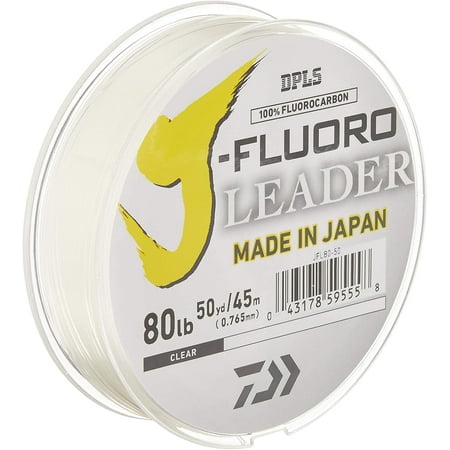 UPC: 0043178595541 | Daiwa J-Fluoro Fluorocarbon Leader  60 Pound  50 Yards Clear – JFL60-50