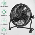 thumbnail image 6 of Achazel 12" Portable Misting Fan 1950 CFM Rechargeable Outdoor Floor Fan 15600mAh Battery Powered for Outside Travel Backyard Patio Tent Picnic, 6 of 8
