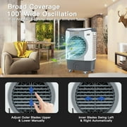 Costway 3450 CFM Industrial Evaporative Cooler 4-in-1 Air Cooling Fan 45L Tank